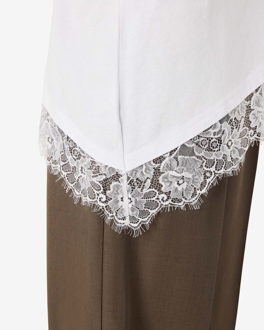 NMEASY LACE DETAIL T-SHIRT