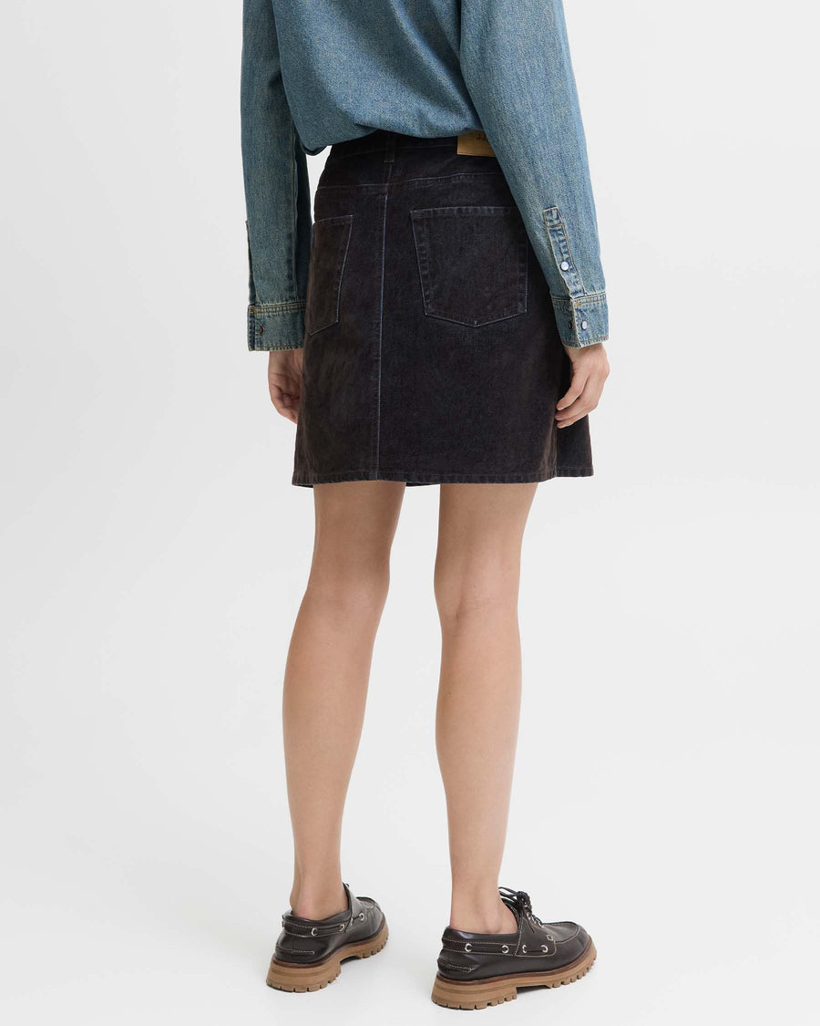 JXMIA FLOCK SHORT DENIM SKIRT