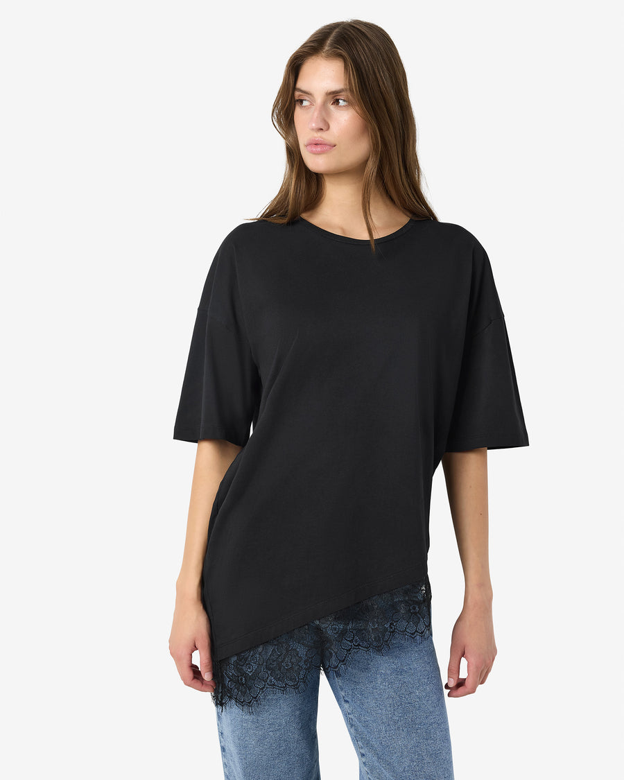 NMEASY LACE DETAIL T-SHIRT