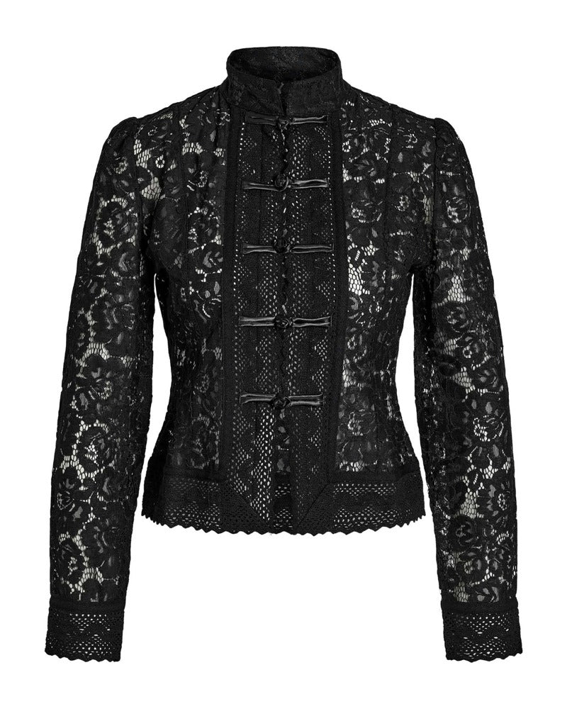 NMVENNA L/S MANDARIN BLOUSE