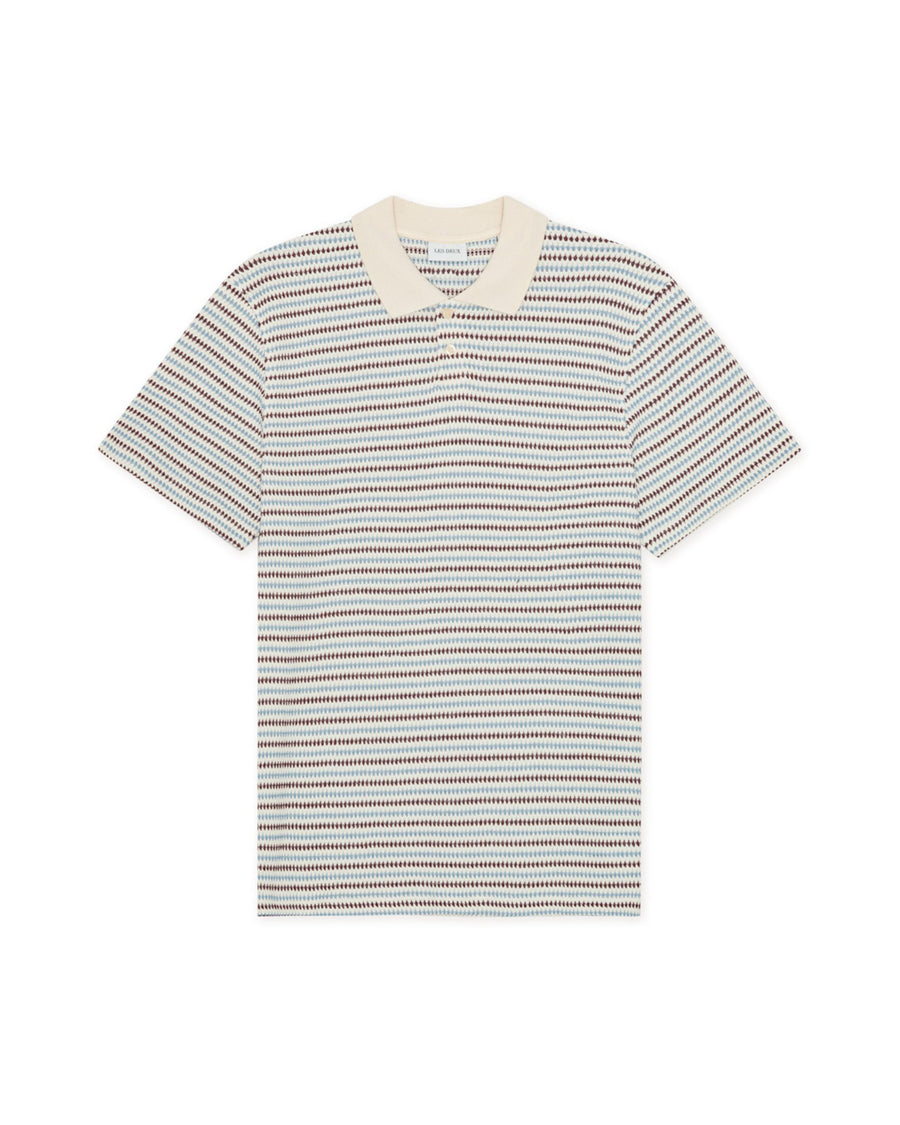 Knitted Stripe Polo