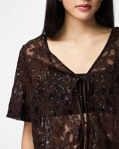 PCLOUISE V-NECK TIE TOPThumbnail