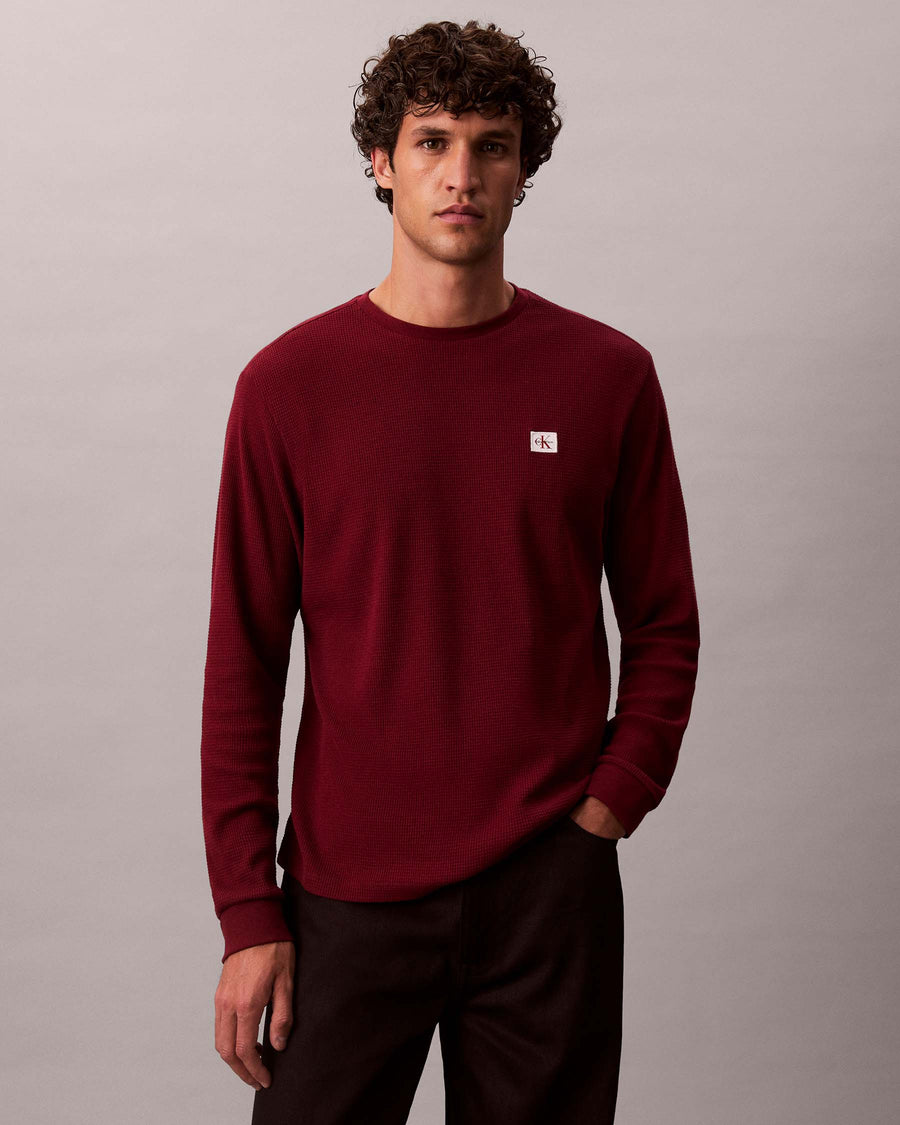 LS WAFFLE BADGE CREWNK TEE