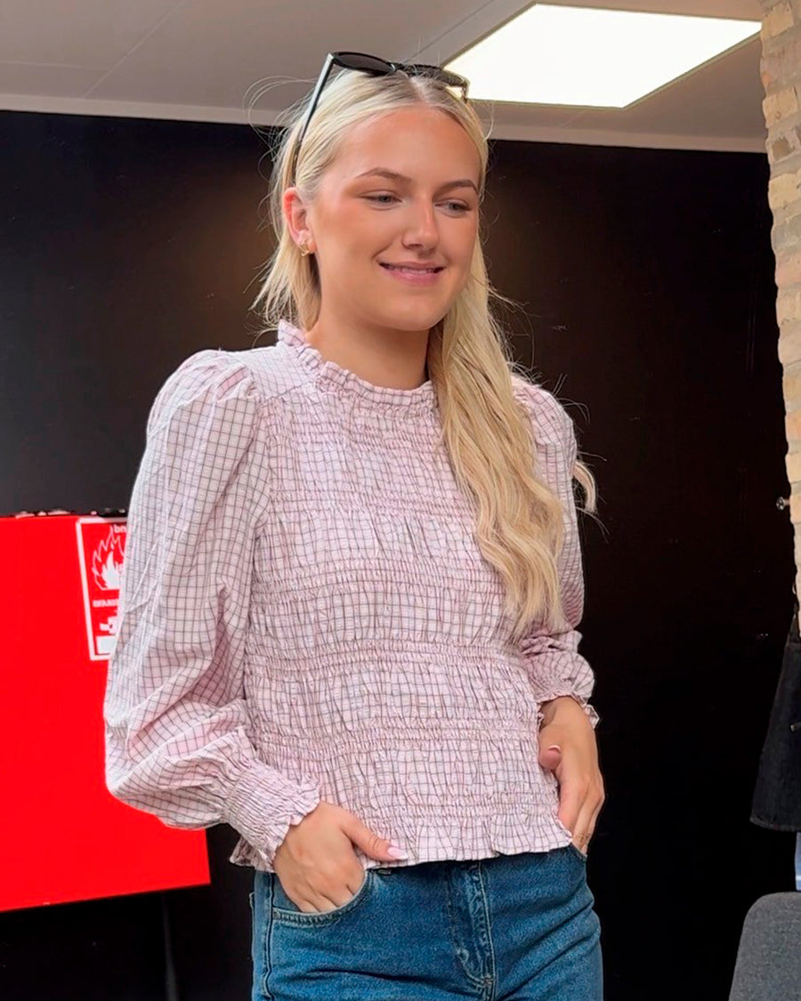 Delyse Check Blouse