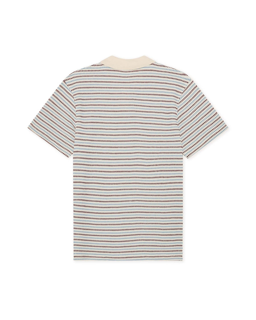 Knitted Stripe Polo