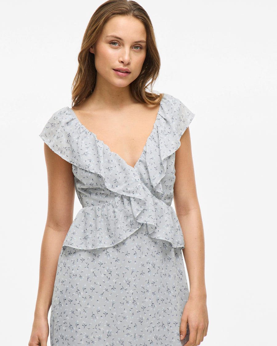 VIMONE S/L MAXI FLOUNCE DRESS