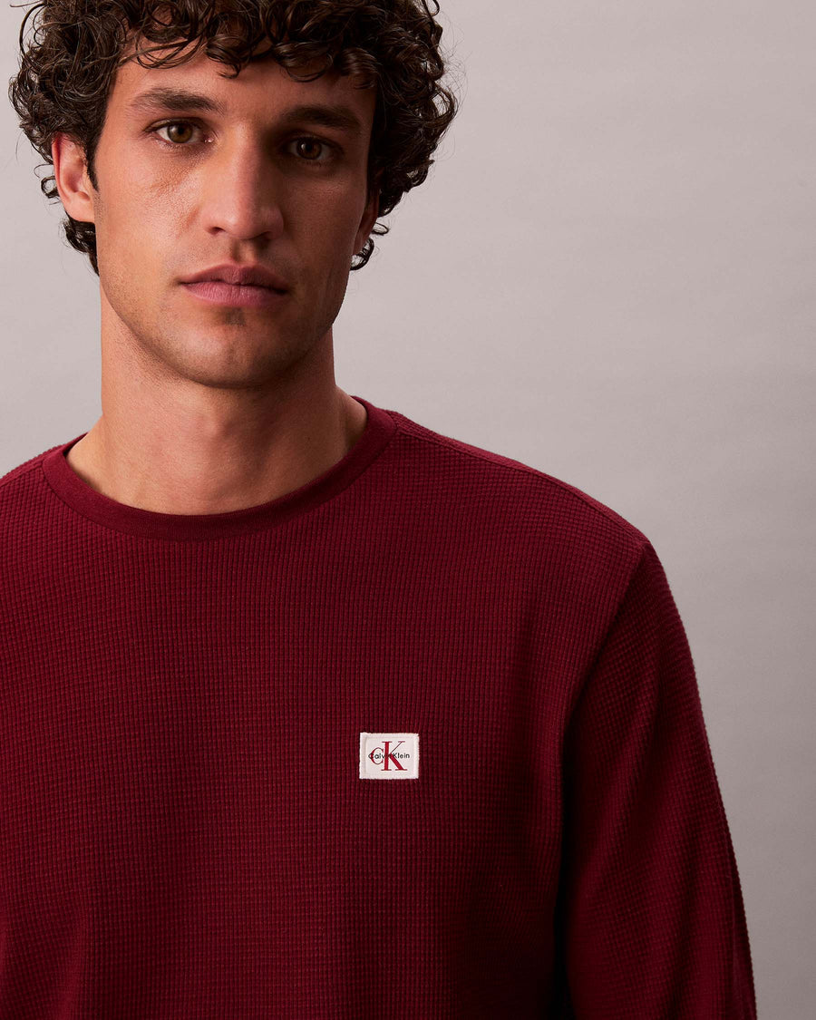 LS WAFFLE BADGE CREWNK TEE