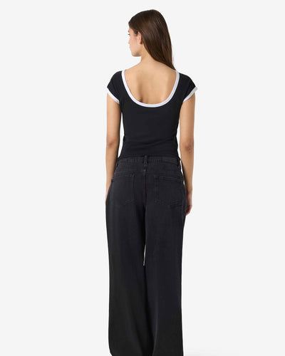 NMTWIN S/S O-NECK CONTRAST TEEThumbnail