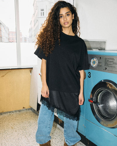 NMFILLA OVERSIZE SATIN LACE TEEThumbnail