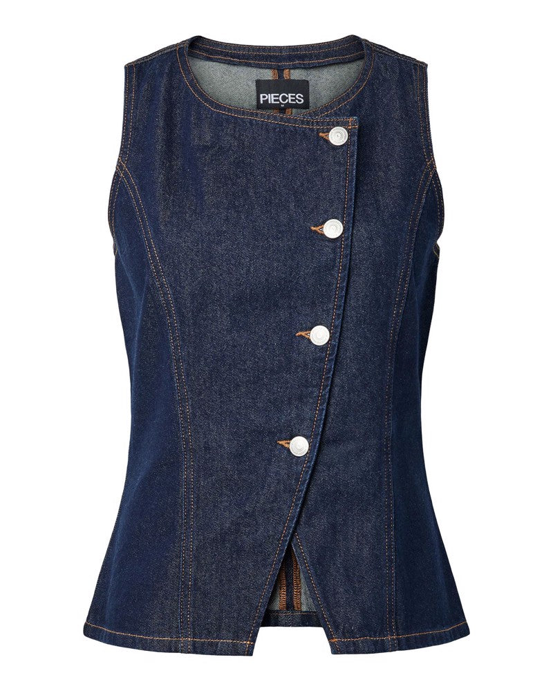 PCJULES SL DENIM VEST