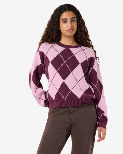 NMACY L/S O-NECK ARGYLE KNITThumbnail