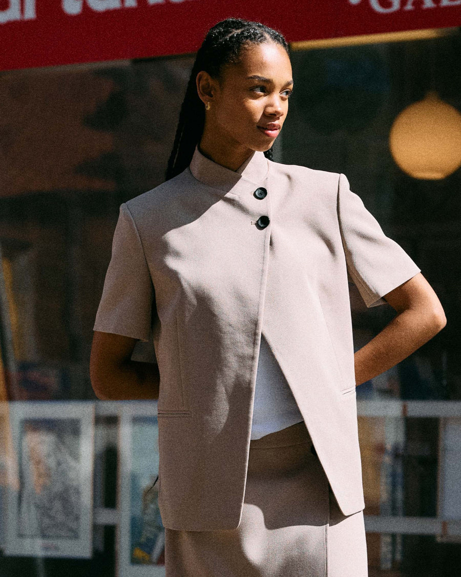 NMMONNA S/S STAN COLLAR BLAZER