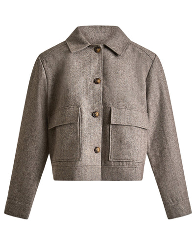 Olive herringbone jacketThumbnail