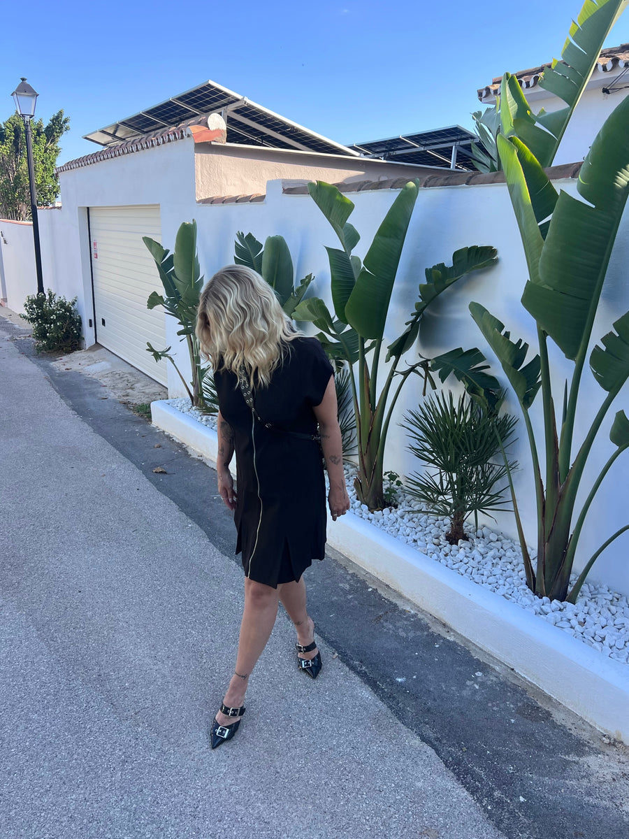 PCMORGAN SL SHORT ZIP DRESS