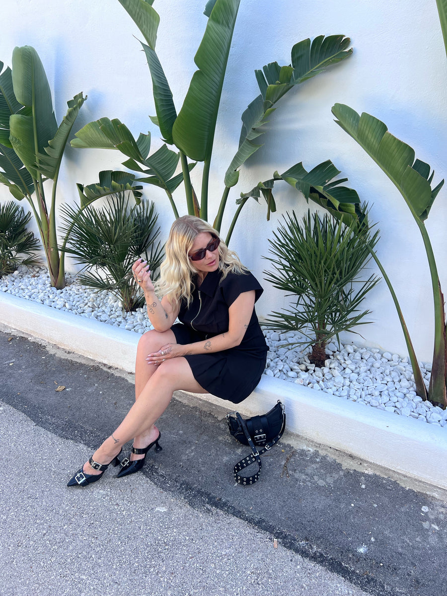 PCMORGAN SL SHORT ZIP DRESS