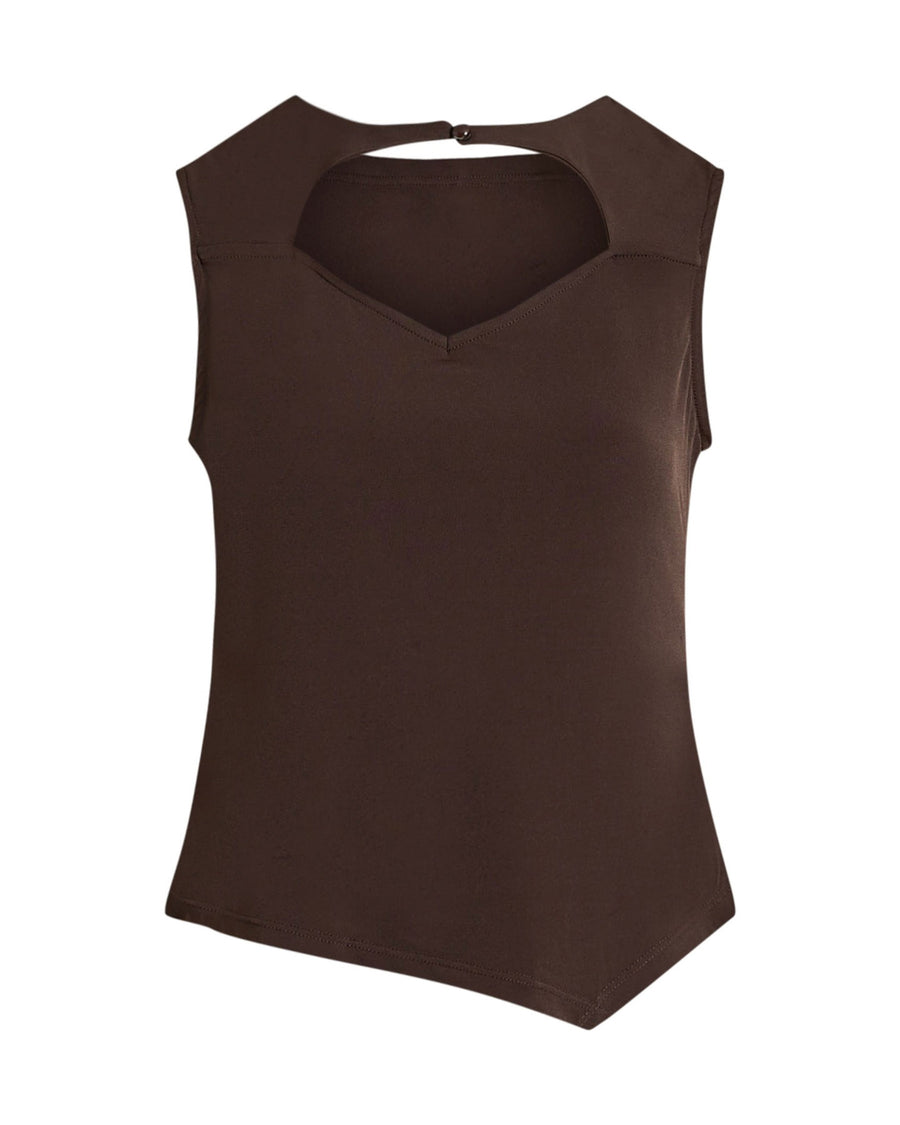 OBJLINA S/L CUT OUT O-NECK TOP
