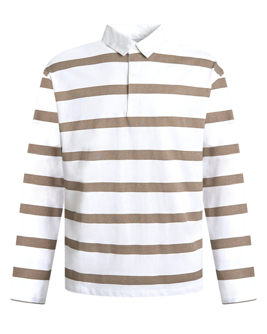Striped polo ls tee
