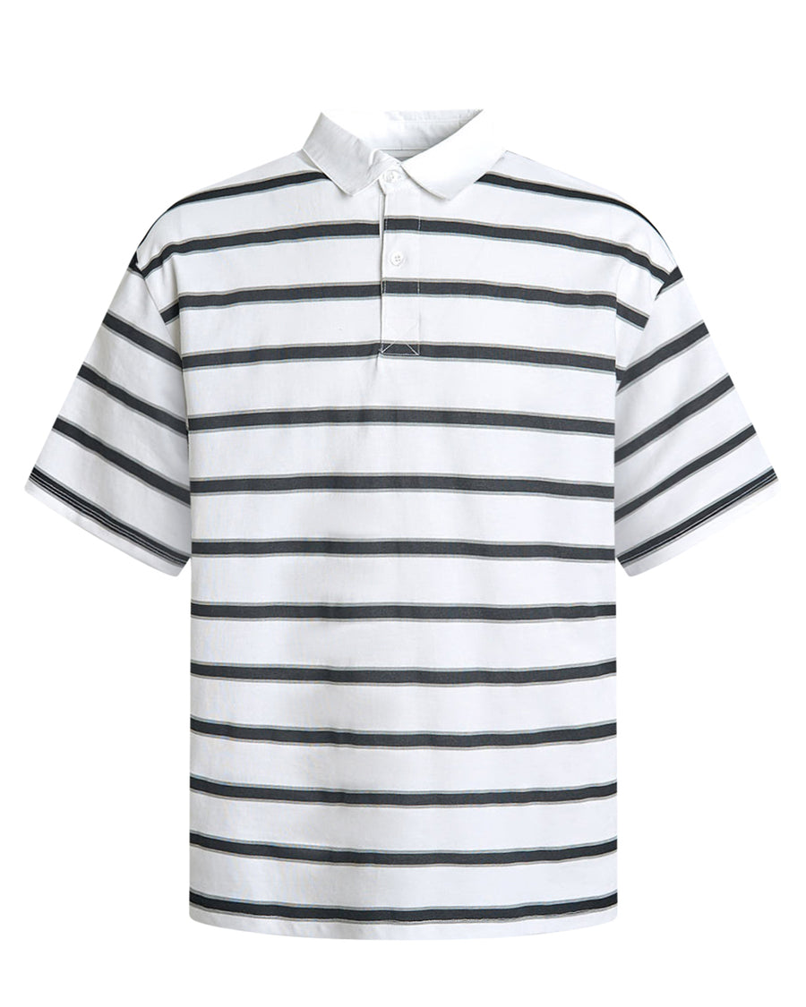 Striped polo ss tee