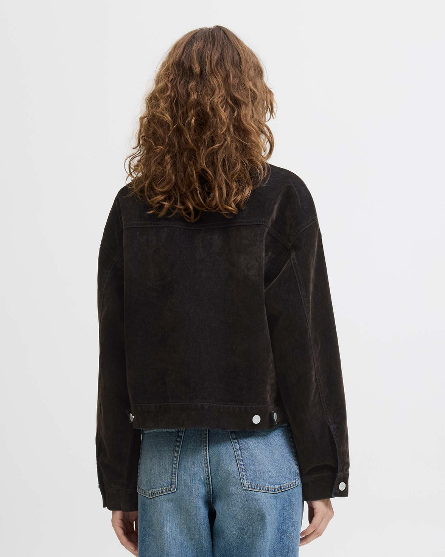 JXMIA FLOCK LS DENIM JACKET