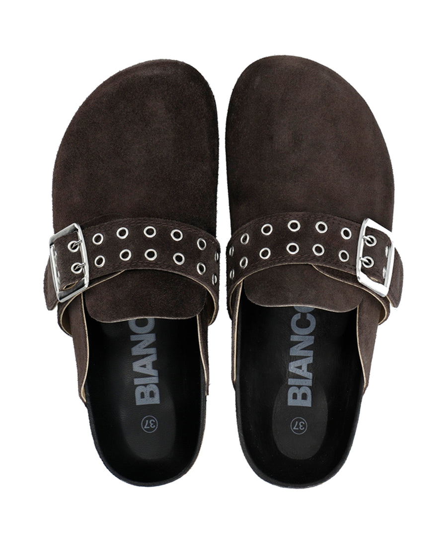 Biamiami buckle mule suede