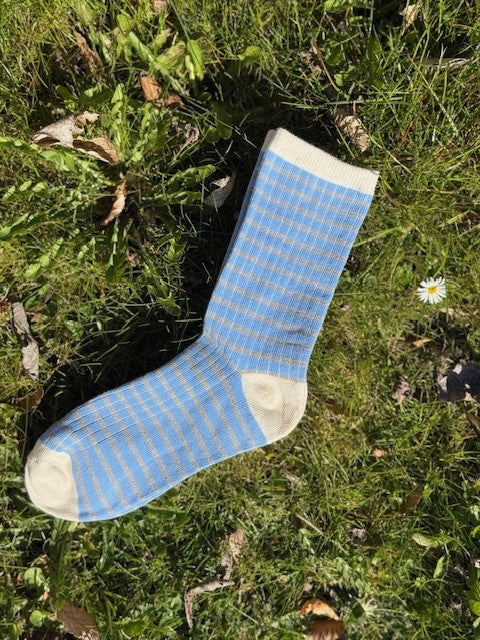 Purstripe glitter sock