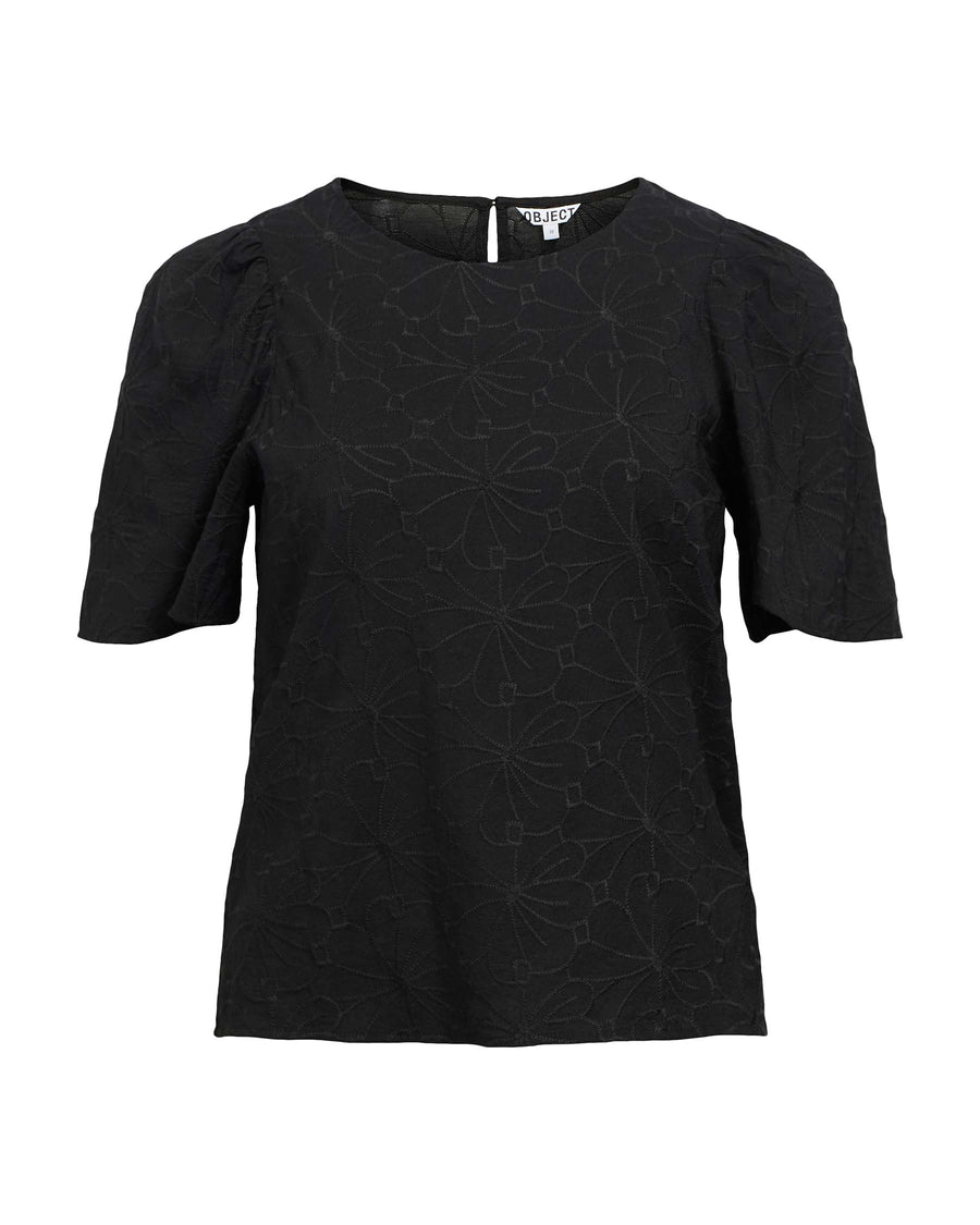 OBJILLY S/S RE O-NECK TOP