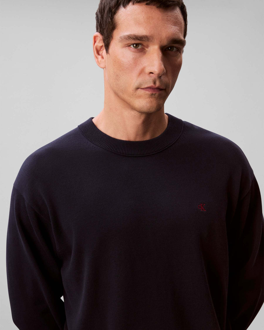 EU LS COTTON RELAXED CREWNK