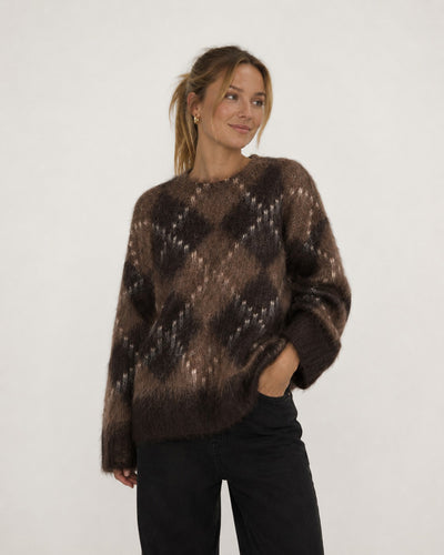 Tiviona check fluffy knitThumbnail