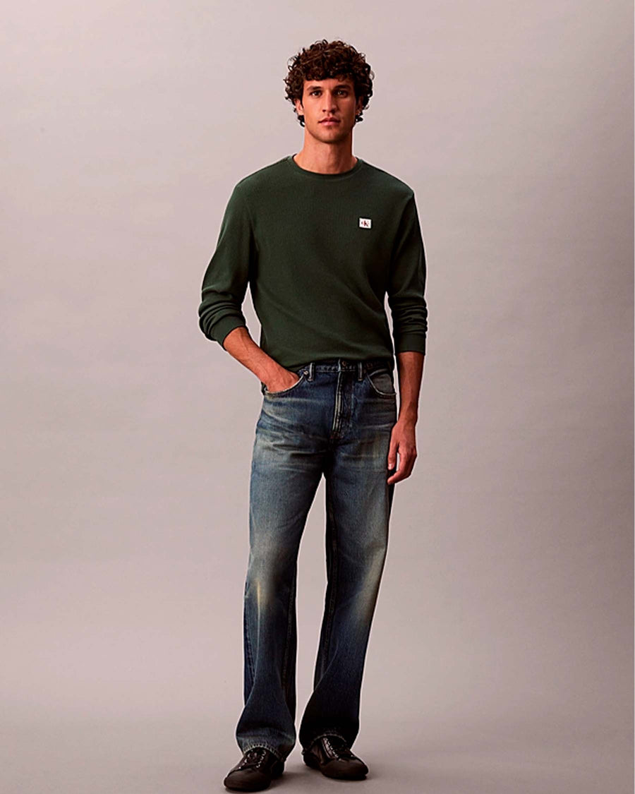 LS WAFFLE BADGE CREWNK TEE