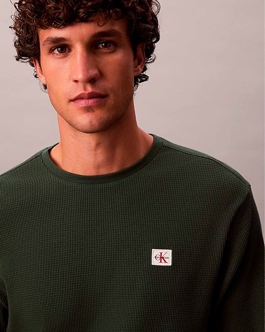 LS WAFFLE BADGE CREWNK TEE