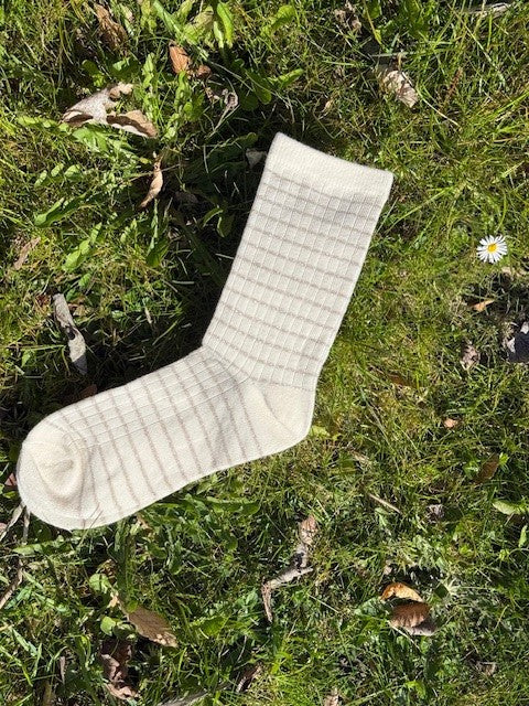 Purstripe glitter sock