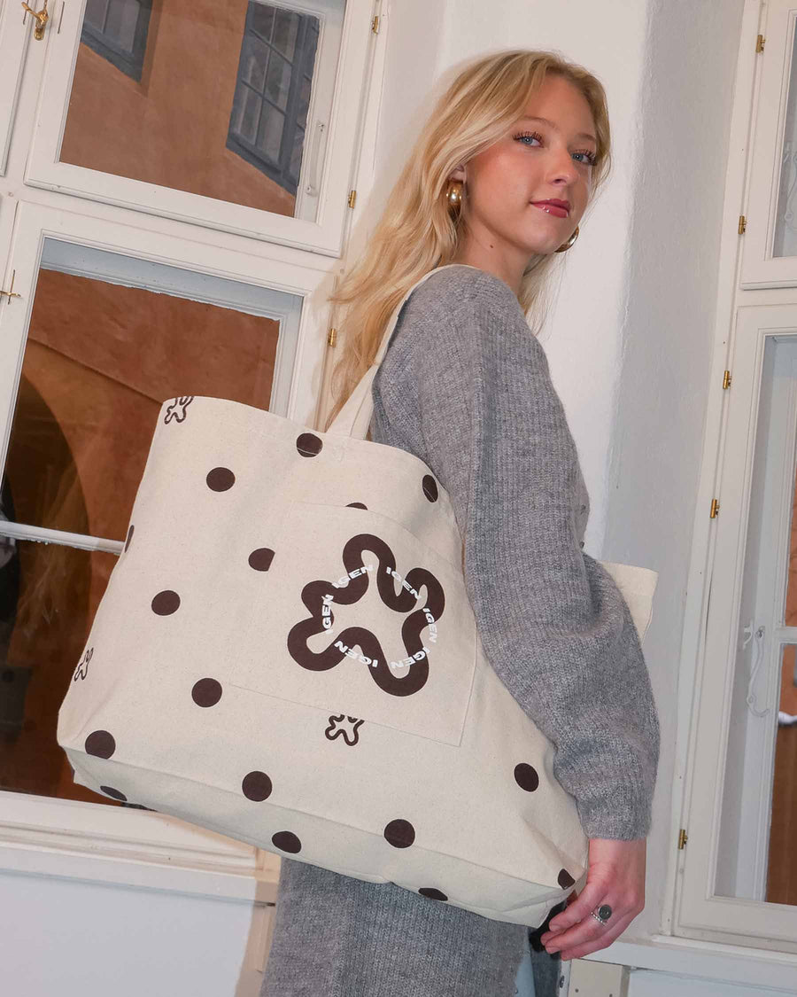 Shopper signatur brown dots