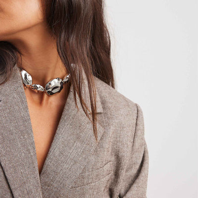 Oversized herringbone blazerThumbnail