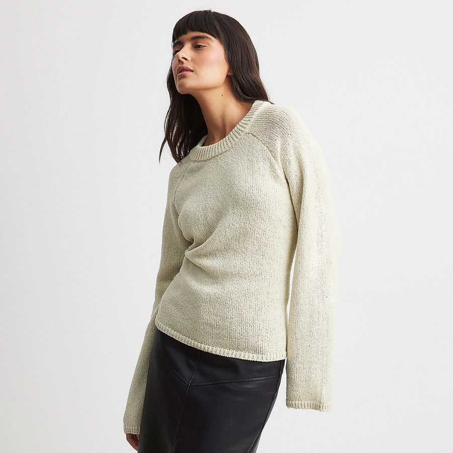 Open back knitted sweater