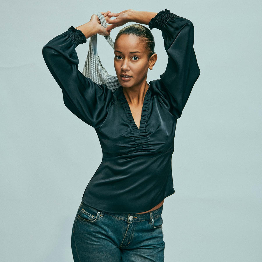 Evie satin blouse