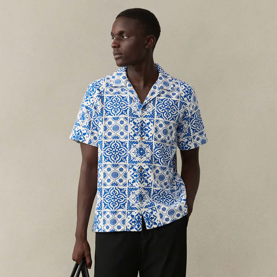 Tile cotton ss shirt