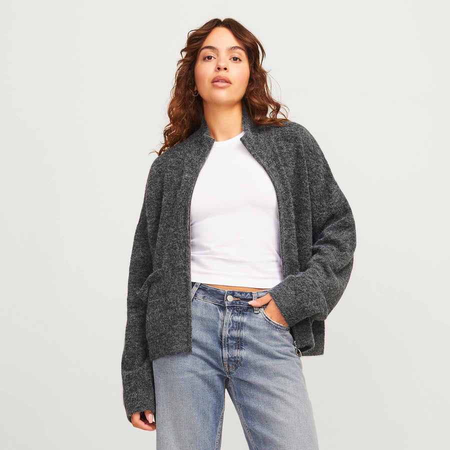 Jxevi zip cardigan knit