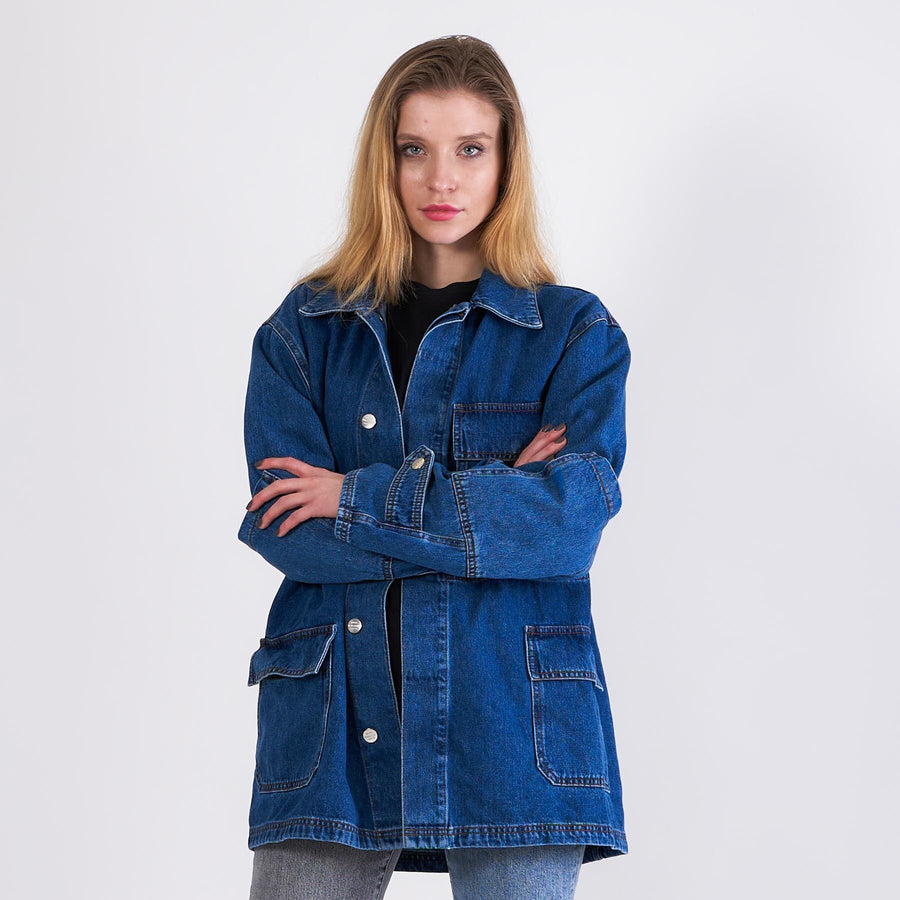 Denim johnny jacket