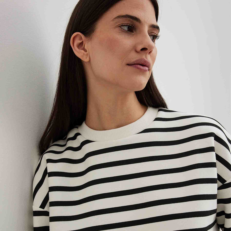 Striped oversized sweatshirt