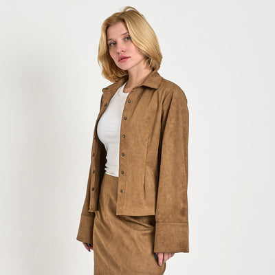 Leia faux suede shirtThumbnail