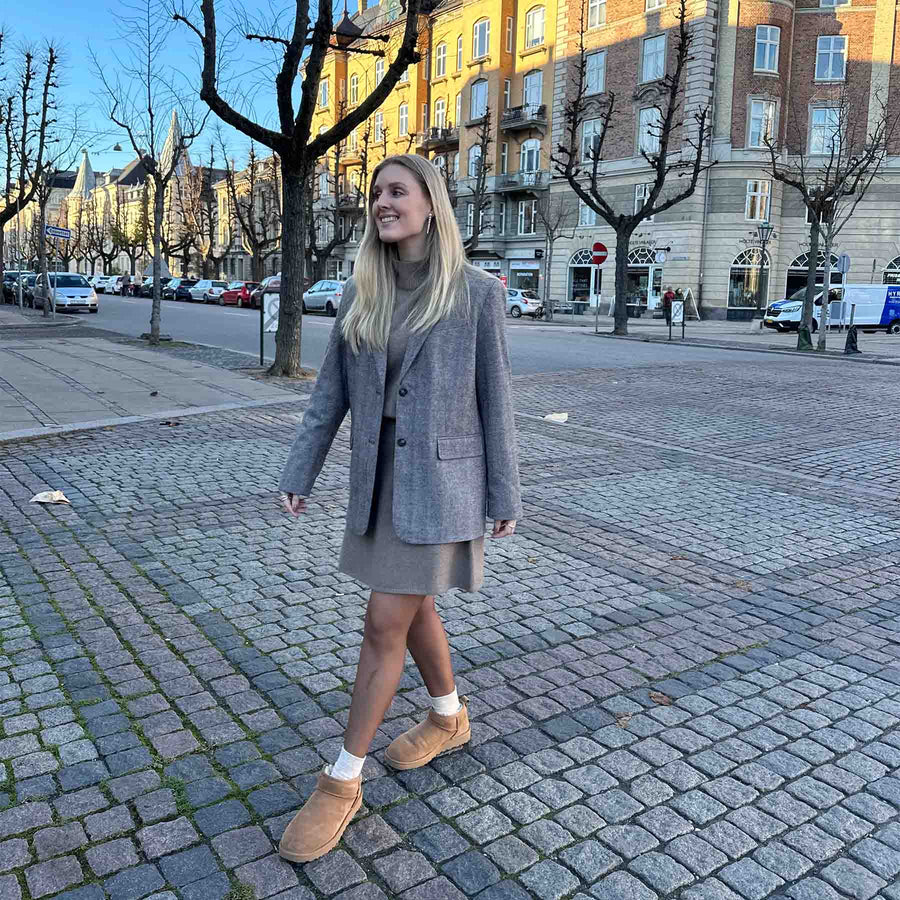 Oversized herringbone blazer