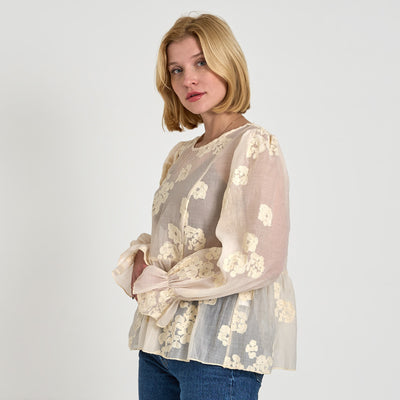 Pcdana ls o-neck frill topThumbnail