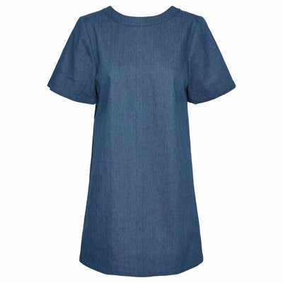 Pcdove ss o-neck bow dressThumbnail