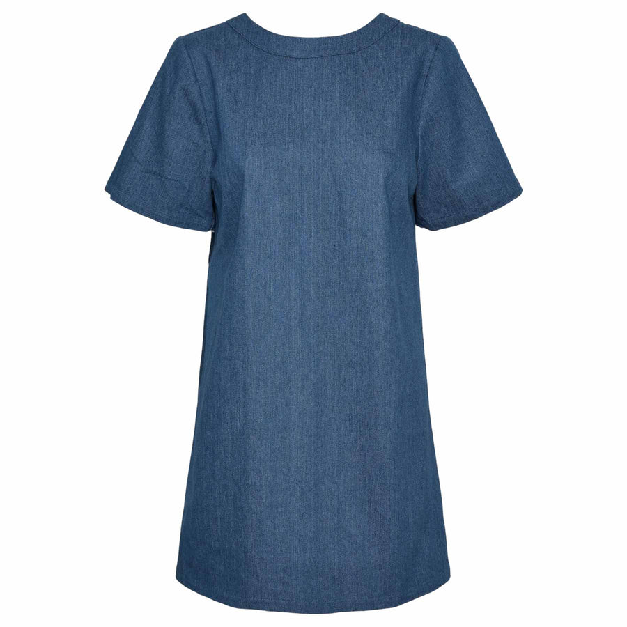 Pcdove ss o-neck bow dress