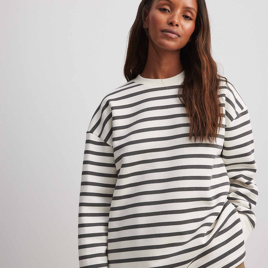 Striped oversized sweatshirt