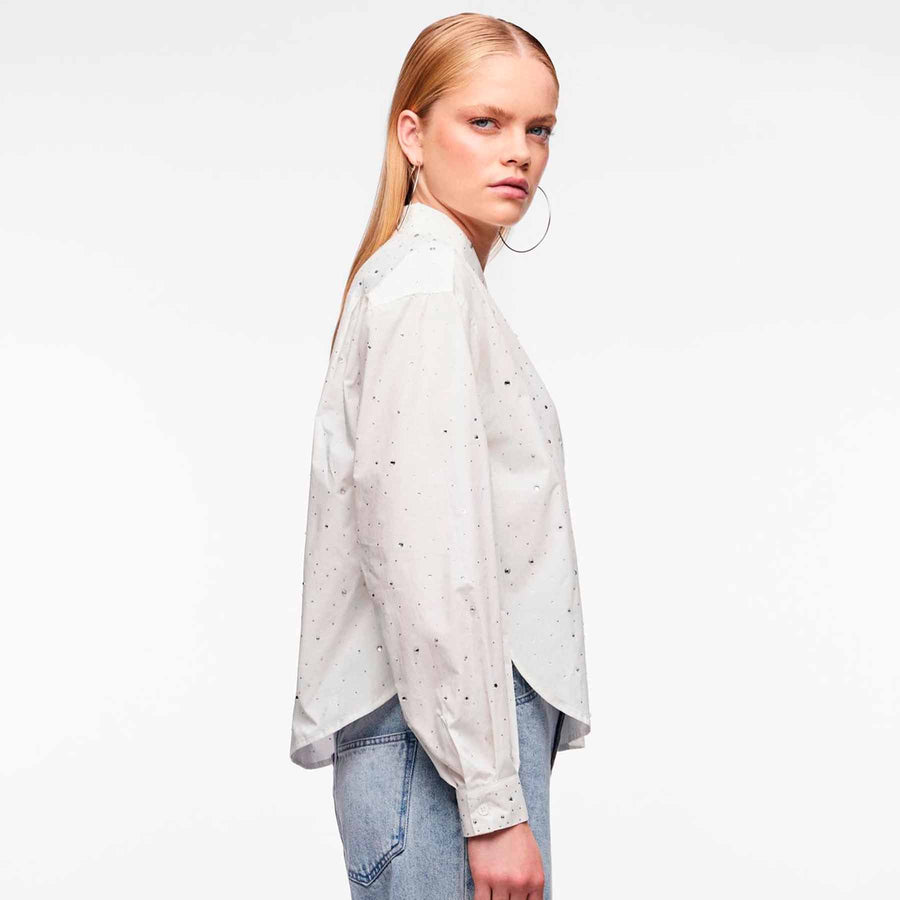 Pcnikki ls rhine stone shirt