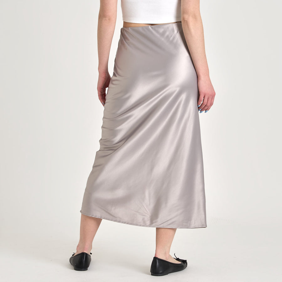Pursarah bow satin skirt
