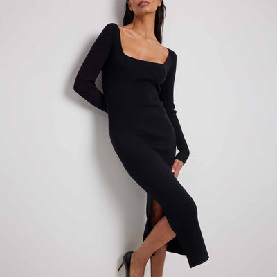 Scoop neck midi slitThumbnail