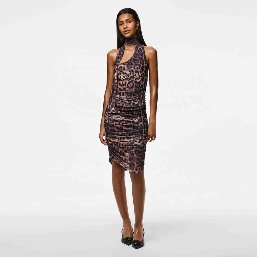 Pcnalle sl halterneck mesh dress