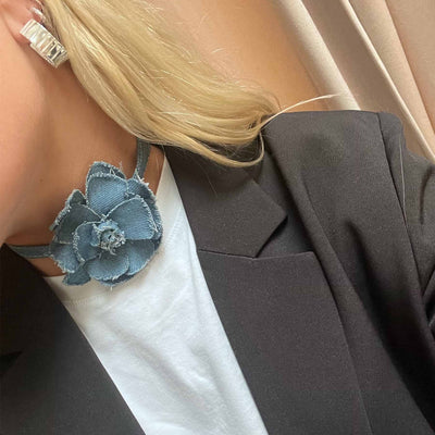 Pclomina denim chokerThumbnail